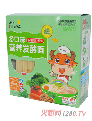 捌月拾伍多口味營養發酵面多維果蔬+核桃216g