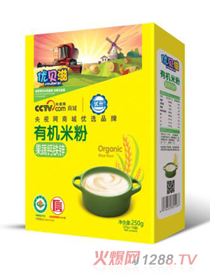 優貝滋果蔬鈣鐵鋅有機米粉盒裝