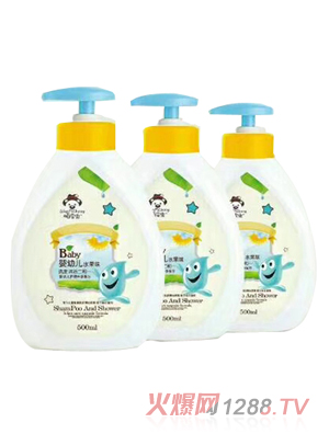 頑皮蟲嬰幼兒水果味洗發沐浴二合一 500ml