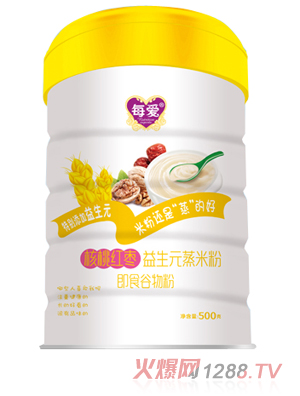 每愛(ài)核桃紅棗益生元蒸米粉 聽(tīng)裝
