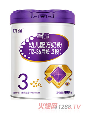 圣元優強蜜蓓幼兒配方奶粉（12-36月齡，3段）800g