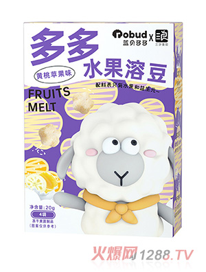 藍貝多多水果溶豆-黃桃蘋果味